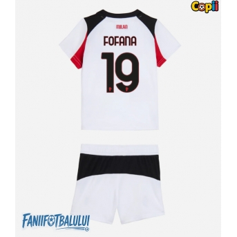 AC Milan Youssouf Fofana #19 Echipament de Fotbal Replică 2025-26 Copii Deplasare (+ Șorturi)